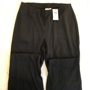 NWT J Jill Seamed Black Flare Leg Pull On Pants Full Length Small